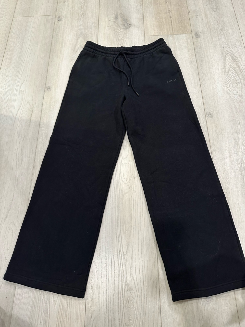 TNA Black Wide Drawstring Sweatpants